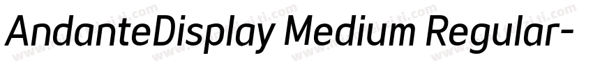 AndanteDisplay Medium Regular字体转换